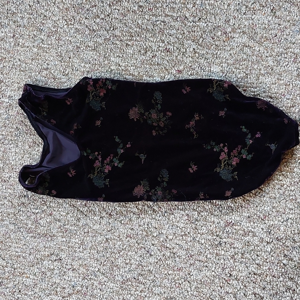 Vintage purple velvet bodysuit xs
